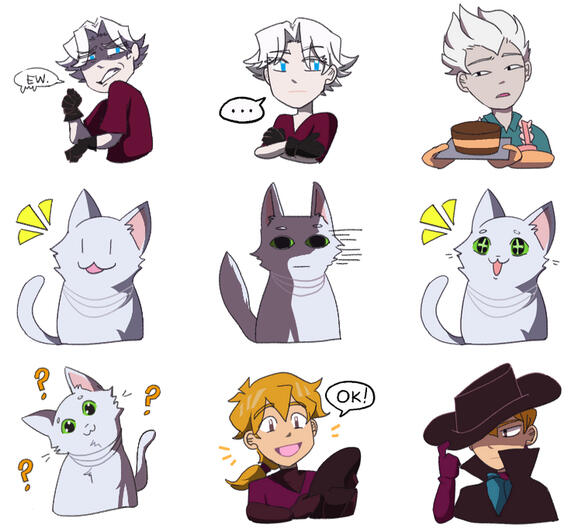 Discord Sticker/Emote Sheet of my NPCs